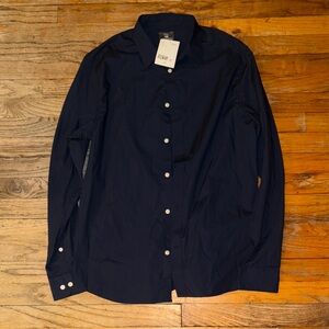 H&M Navy Casual Button Down Shirt